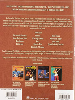 Jaco Pastorius Bass Method Lessons, Tips, and Techniques from His Private Teaching Archives Bk/Online Audio,New