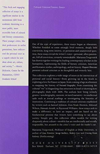 Eloquent Obsessions: Writing Cultural Criticism,Used