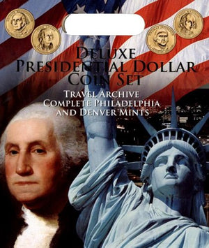 Deluxe Presidential Dollar Coin Set: Travel Archive Complete Philadelphia and Denver Mints,New