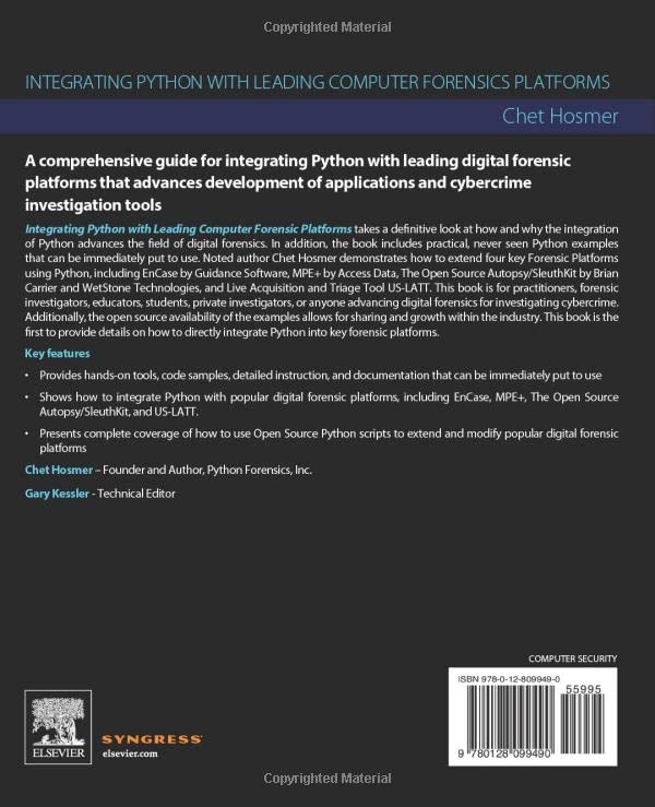 Integrating Python with Leading Computer Forensics Platforms,Used