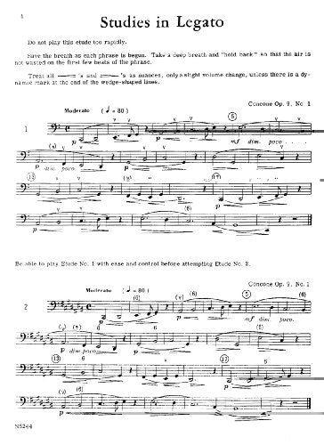 O4768  Studies in Legato: Bass Trombone & Tuba (German Edition),Used