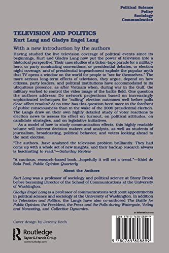 Television and Politics (Classics in Communication and Mass Culture Series),Used