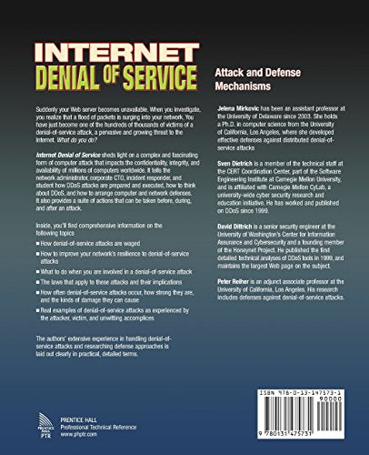 Internet Denial of Service: Attack and Defense Mechanisms,Used