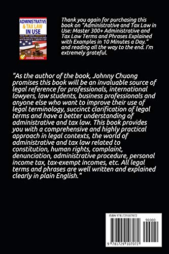 Administrative And Tax Law In Use: Master 300+ Administrative And Tax Law Terms And Phrases Explained With Examples In 10 Minute,Used