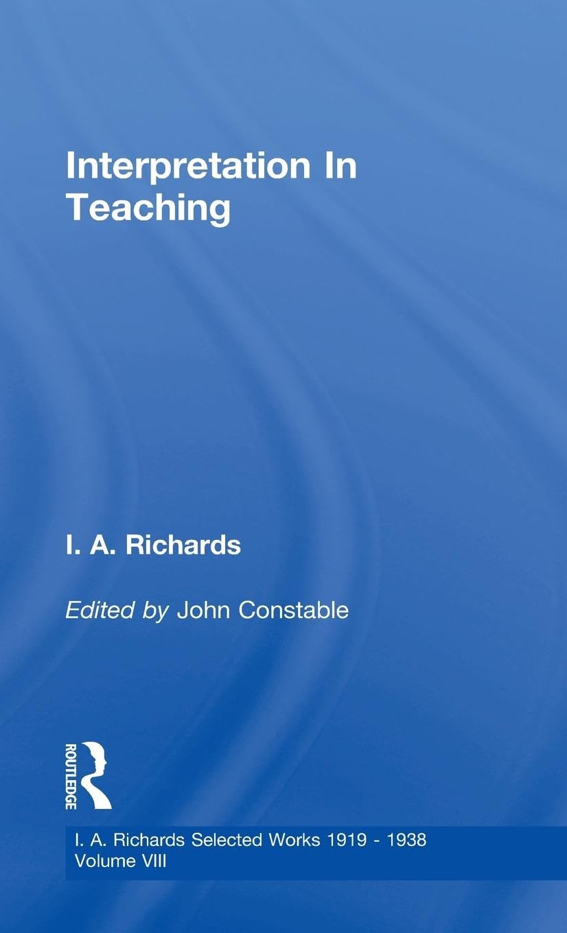 Interpretation In Teaching V 8 (Selections, 8),Used