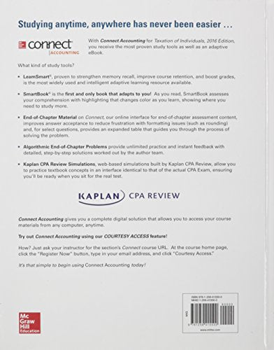 McGrawHill's Taxation of Individuals, 2016 Edition,Used