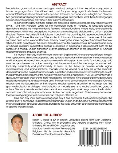 Modality in English and Chinese: A Typological Perspective (English and Chinese Edition),Used
