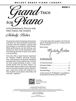 Grand Trios for Piano, Bk 5: 4 Intermediate Pieces for One Piano, Six Hands,Used