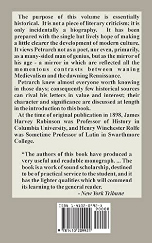 Petrarch: The First Modern Scholar and Man of Letters,Used