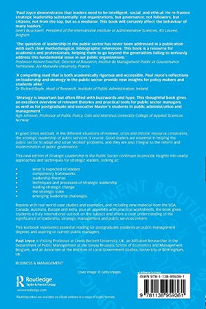 Strategic Leadership in the Public Sector (Routledge Masters in Public Management),Used