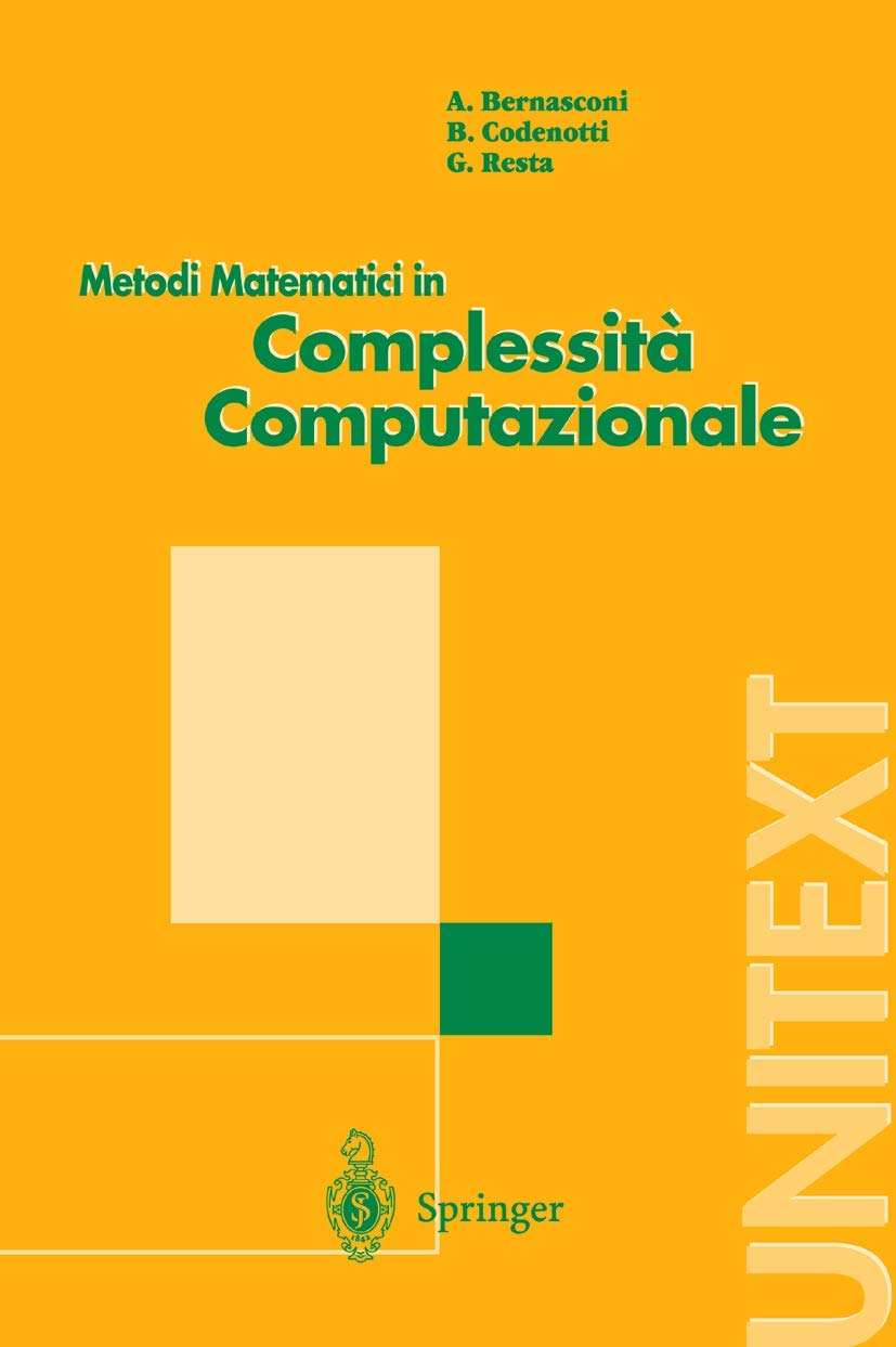 Metodi Matematici In Complessita Computazionale (Unitext) (Italian Edition),Used