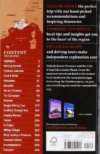 Provence & the Cte D'Azur (LONELY PLANET PROVENCE AND THE COTE D'AZUR),Used