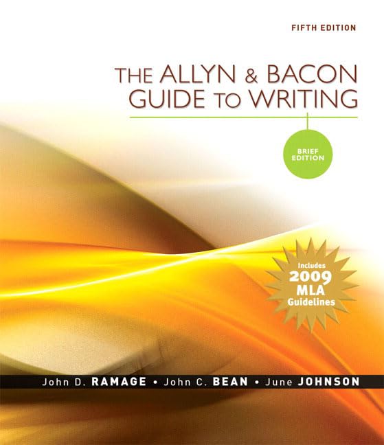 The Allyn & Bacon Guide to Writing: Brief Edition, MLA Update Edition (5th Edition),Used