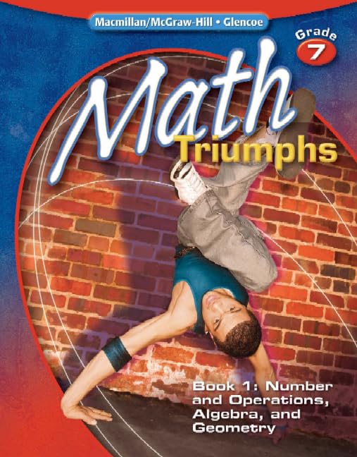 Math Triumphs, Grade 7, Student Study Guide, Book 1: Number and Operations, Algebra, and Geometry (MATH INTERVENTION (K5)),Used
