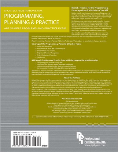 Programming, Planning & Practice: ARE Sample Problems and Practice Exam,Used
