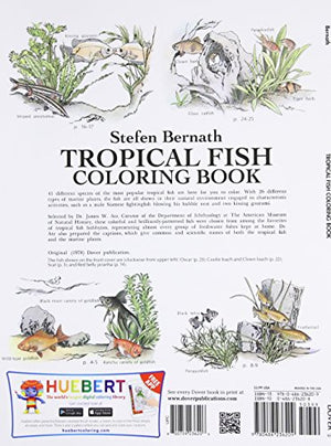 Tropical Fish Coloring Book (Dover Sea Life Coloring Books),Used