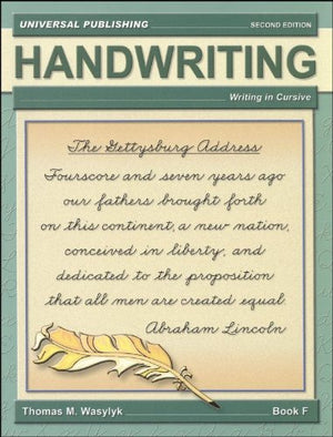 Handwriting: Writing In Cursive (Universal Publishing) (Universal Publishing),Used