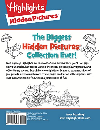 Jumbo Book of Hidden Pictures: Jumbo Book of Hidden Pictures (Highlights Jumbo Books & Pads) Jumbo Kids Activity Book with Over ,New