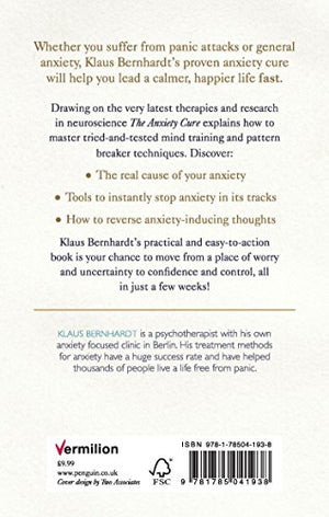 The Anxiety Cure: Live a Life Free from Panic,Used