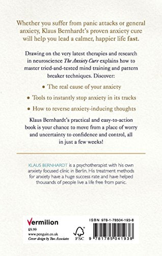 The Anxiety Cure: Live a Life Free from Panic,Used