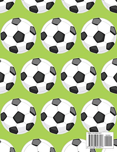 Graph Paper Notebook: Soccer Ball Grid Paper Quad Ruled 4 Squares Per Inch Large Graphing Paper 8.5