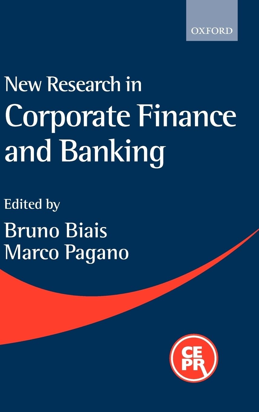 New Research in Corporate Finance and Banking,Used