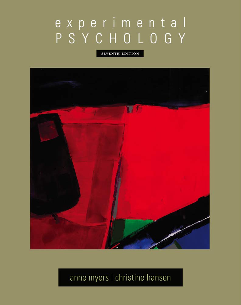 Experimental Psychology (PSY 301 Introduction to Experimental Psychology),Used
