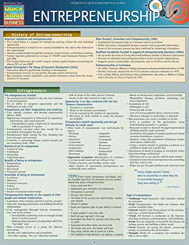 Entrepreneurship (Quick Study Business),Used