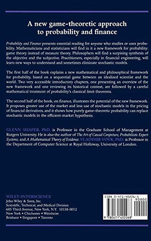 Probability and Finance: It's Only a Game!,Used