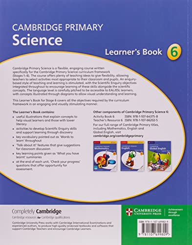 Cambridge Primary Science Stage 6 Learner's Book 6,Used