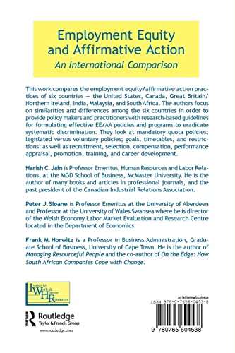 Employment Equity and Affirmative Action: An International Comparison (Issues in Work and Human Resources (Paperback)),Used