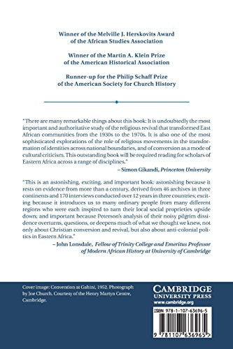Ethnic Patriotism and the East African Revival: A History of Dissent, c.19351972 (African Studies),Used