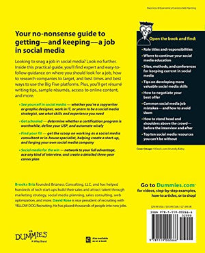 Getting a Social Media Job For Dummies,Used