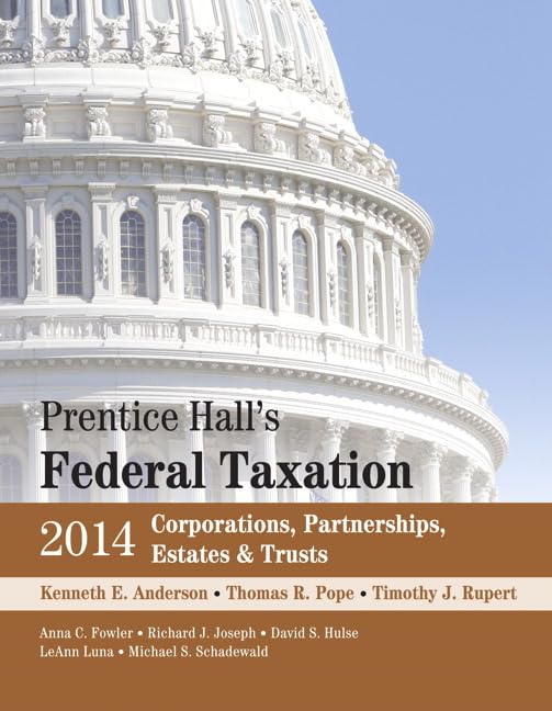Prentice Hall's Federal Taxation 2014: Corporations, Partnerships, Estates & Trusts,Used