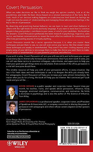 Covert Persuasion: Psychological Tactics and Tricks to Win the Game,Used