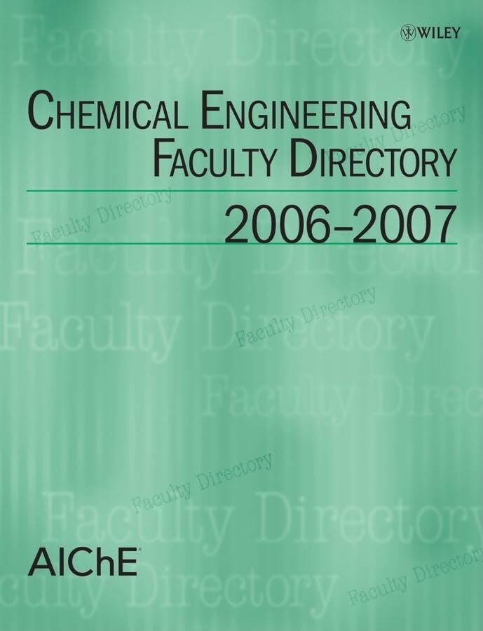 Chemical Engineering Faculty Directory: 20062007