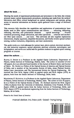 Optical Components, Techniques, and Systems in Engineering (Optical Science and Engineering),Used