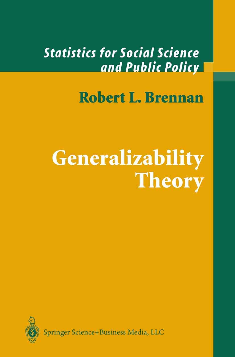 Generalizability Theory (Statistics for Social and Behavioral Sciences),New