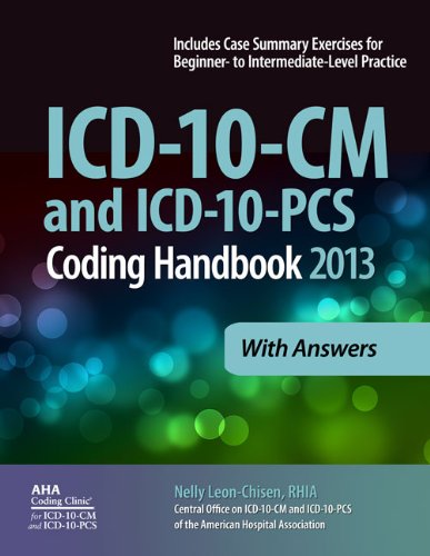 ICD10CM and ICD10PCS Coding Handbook 2013, With Answers,Used