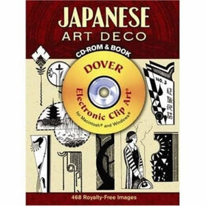Japanese Art Deco CDROM and Book (Dover Electronic Clip Art),Used