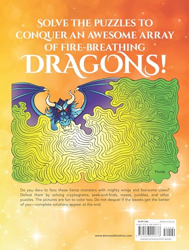 Dragons Activity Book (Dover Kids Activity Books: Fantasy),Used