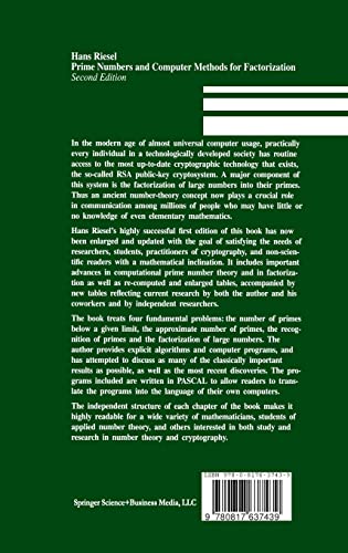 Prime Numbers and Computer Methods for Factorization (Progress in Mathematics),Used