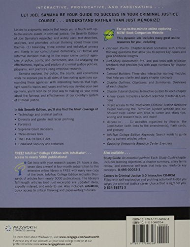 Criminal Justice (with InfoTrac),Used