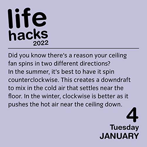 Life Hacks 2022 DaytoDay Calendar: Tips, Tricks, and Daily DIYs to Make Your Life a Little More Awesome,Used