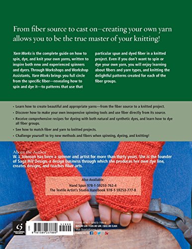 Yarn Works: How to Spin, Dye, and Knit Your Own Yarn,New