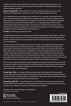 Transgenerational Trauma and Therapy: The Transgenerational Atmosphere,Used