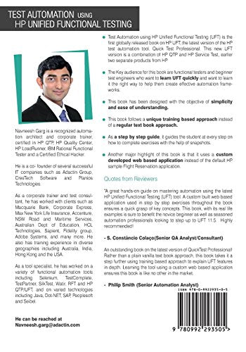 Test Automation using HP Unified Functional Testing: Explore latest version of QTP,Used