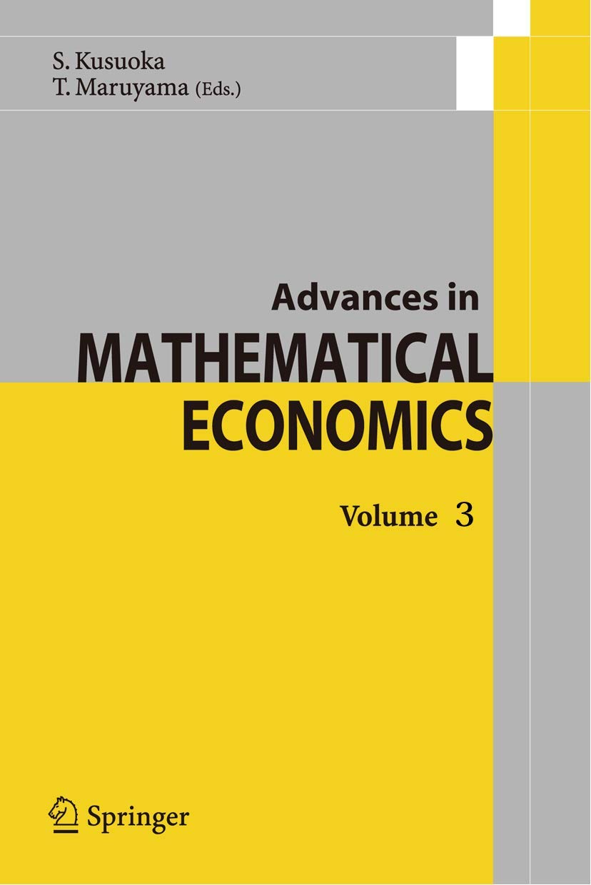 Advances in Mathematical Economics (Advances in Mathematical Economics, 3),Used