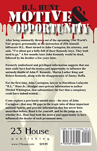 H.L. Hunt: Motive & Opportunity,Used