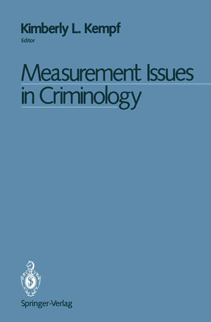 Measurement Issues in Criminology,Used